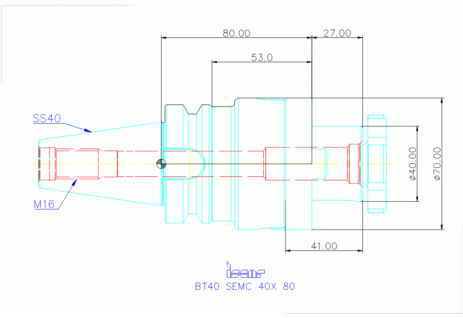BT40 SEMC 40X80