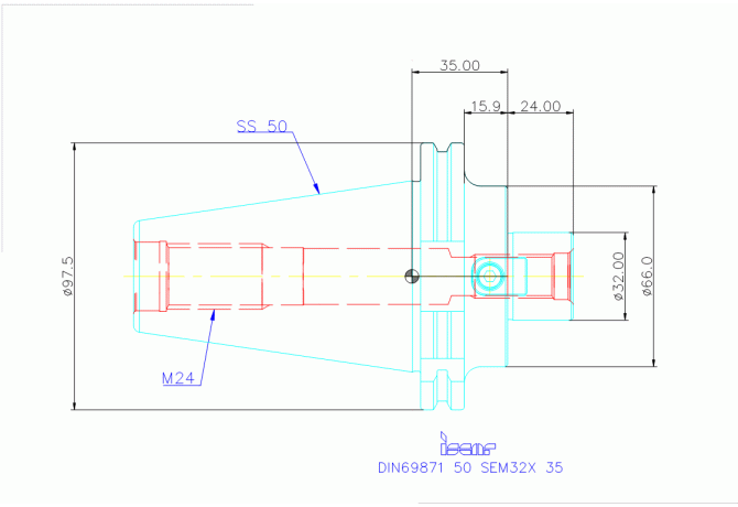 DIN69871 50 SEM32X 35