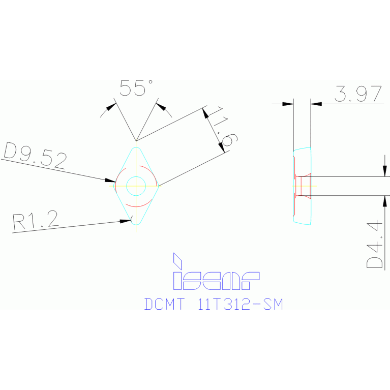 DCMT 11T312-SM IC520N