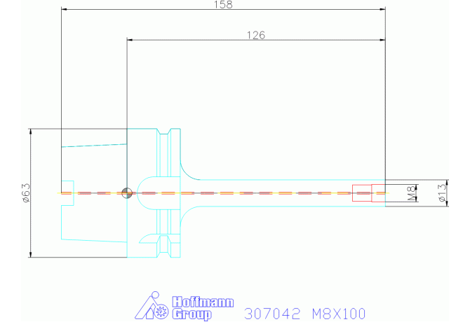 307042 M8X100