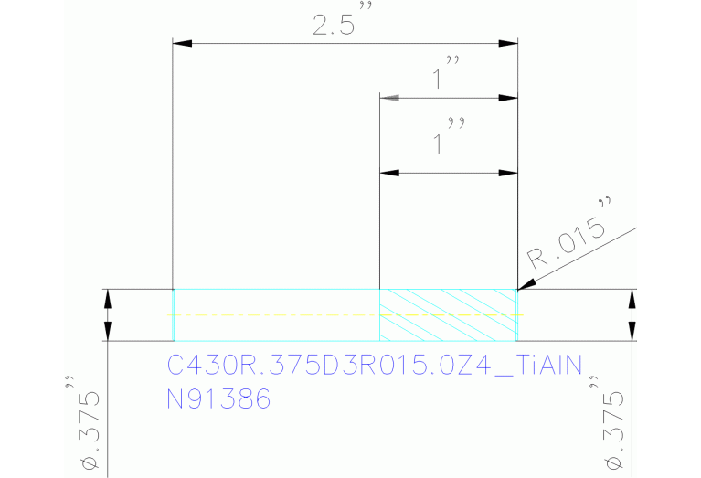 C430R.375D3R015.0Z4 TIALN