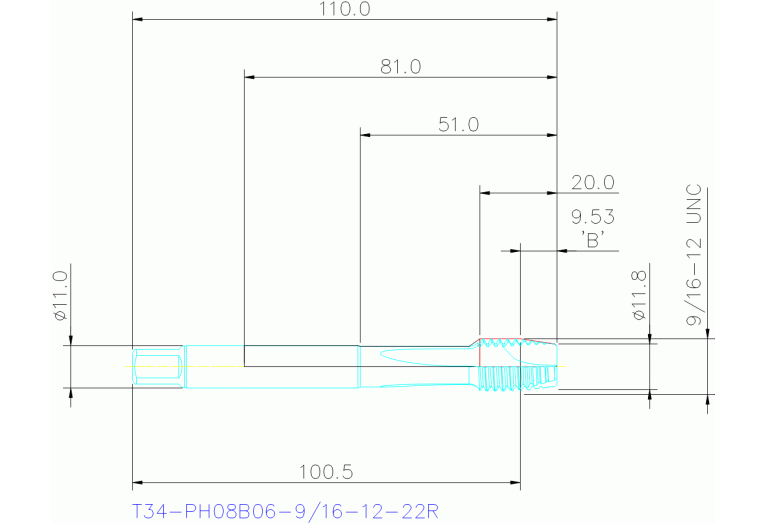 T34-PH08B06-9/16-12-22R