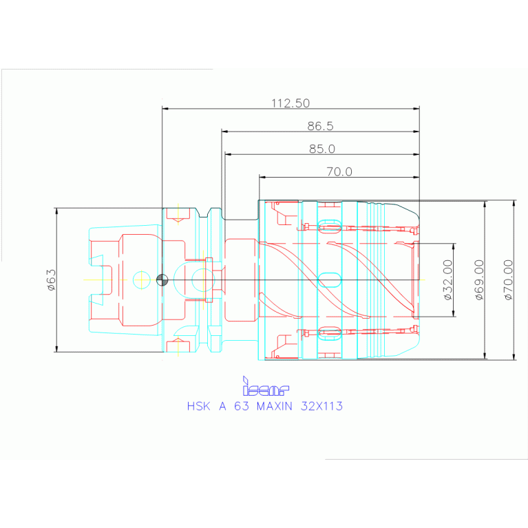 HSK A63 MAXIN32X113