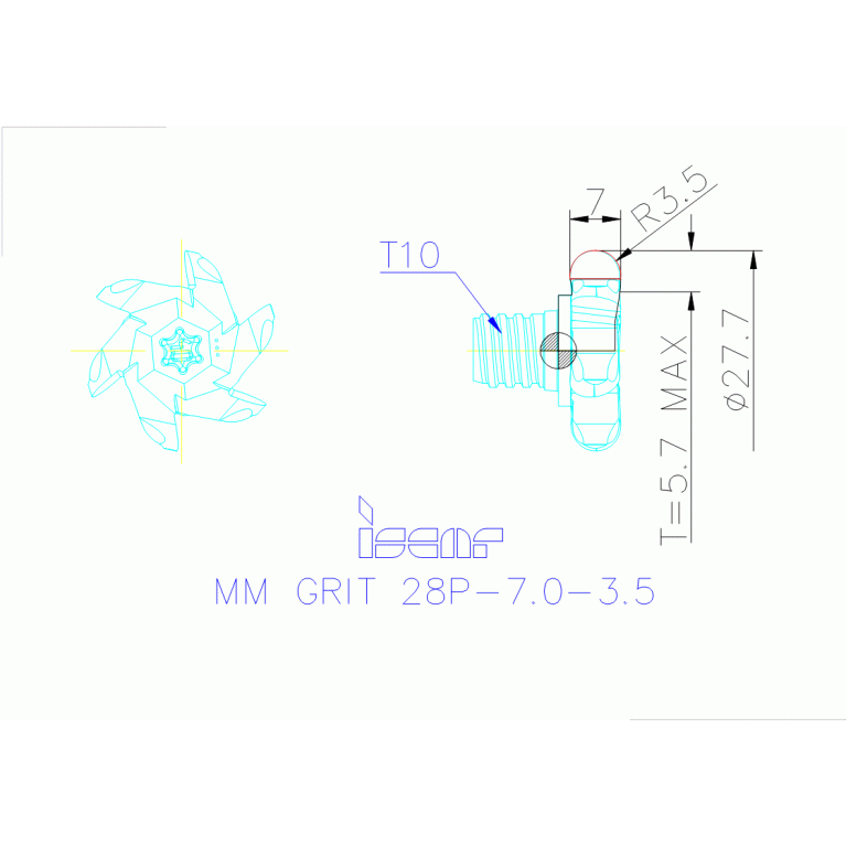 MM GRIT 28P-7.0-3.5 IC528