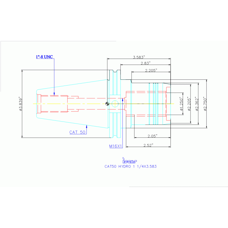 CAT50 HYDRO 1 1/4X3.583