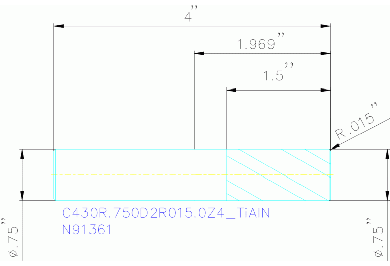 C430R.750D2R015.0Z4 TIALN