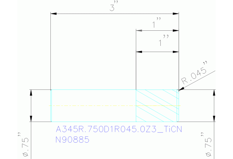 A345R.750D1R045.0Z3 TICN