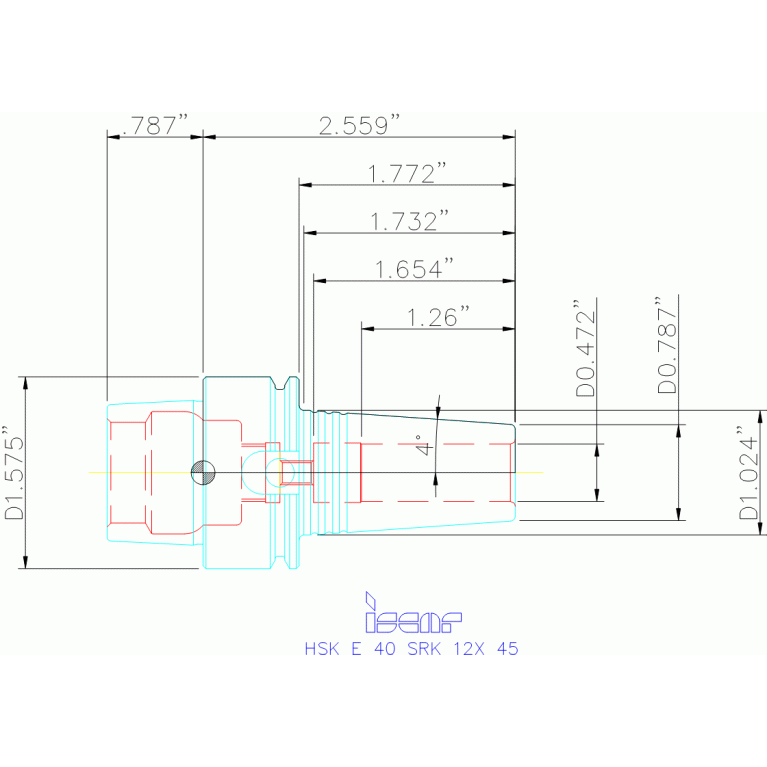 HSK E40 SRK12X45