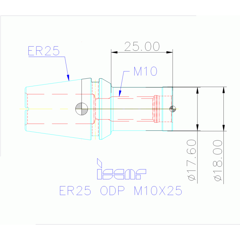 ER25 ODP M10X25