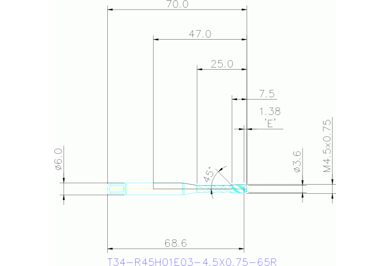 T34-R45H01E03-4.5X0.75-65R