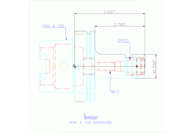 HSK A100 ER20X100