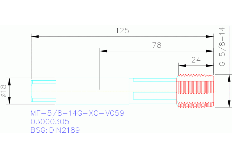 MF-5/8-14G-XC-V059