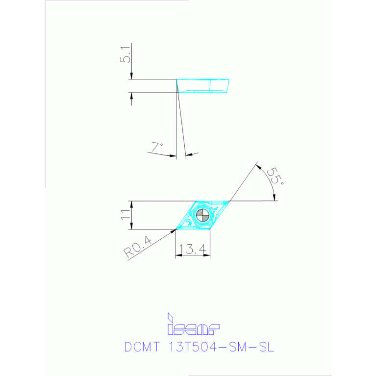 DCMT 13T504-SM-SL IC8150