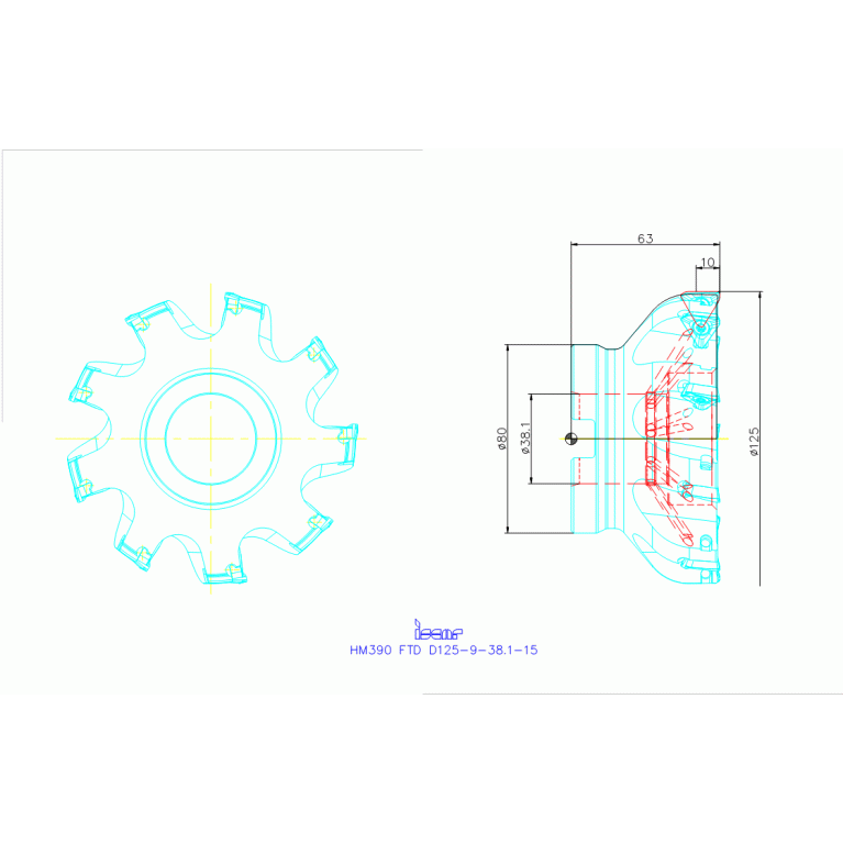 HM390 FTD D125-9-38.1-15