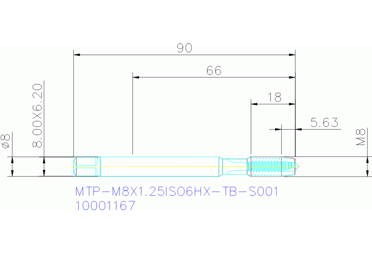 MTP-M8X1.25ISO6HX-TB-S001