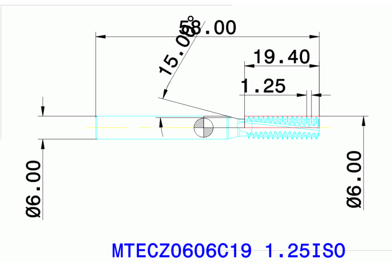 MTECZ 0606C19 1.25ISO IN2005