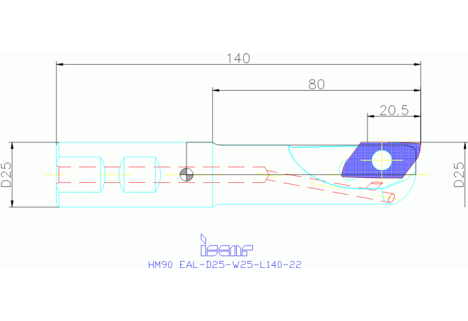 HM90 EAL-D25-W25-L140-22