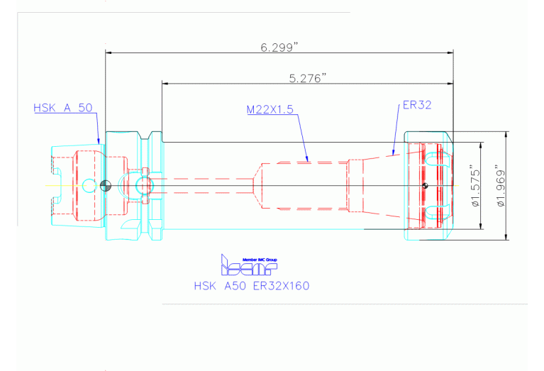 HSK A50 ER32X160*