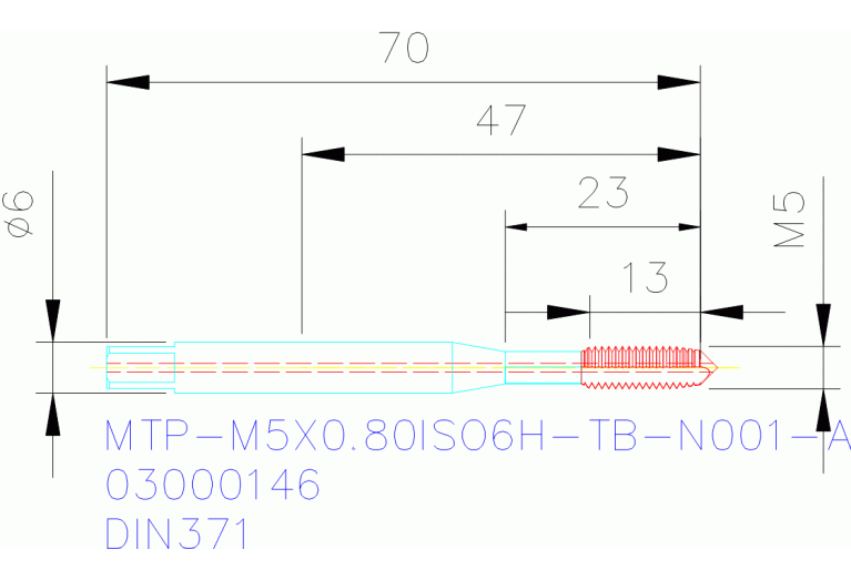 MTP-M5X0.80ISO6H-TB-N001-A