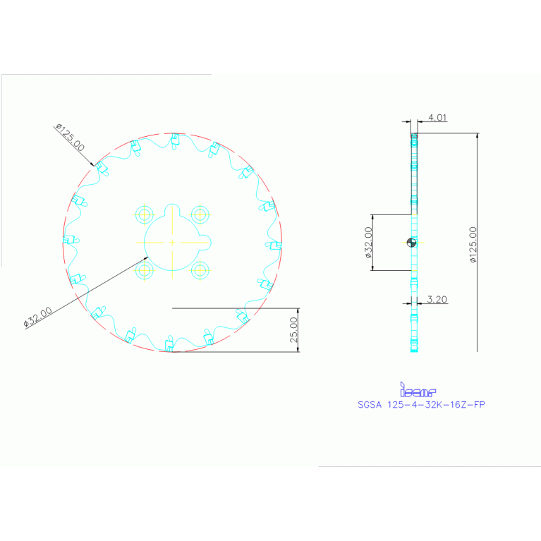 SGSA 125-4-32K-16Z-FP