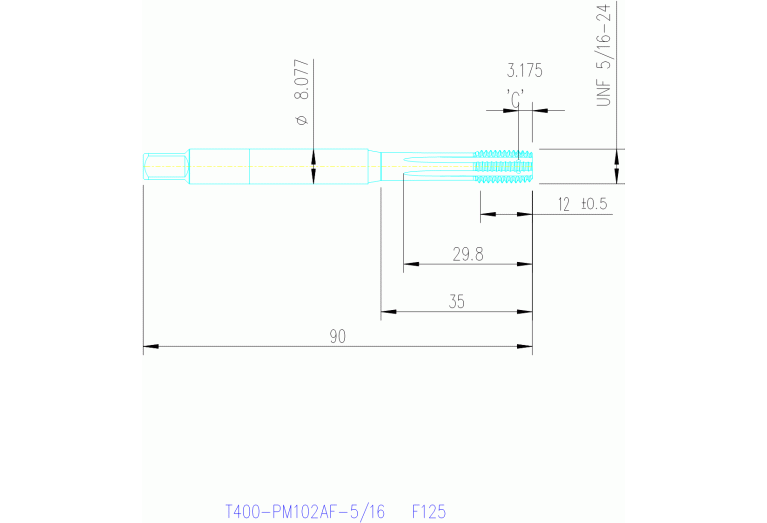 T400-PM102AF-5/16 F125