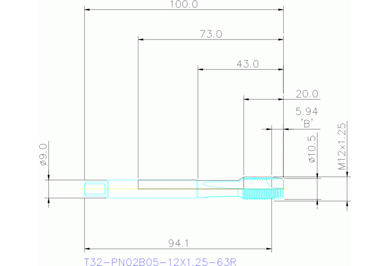 T32-PN02B05-12X1.25-63R