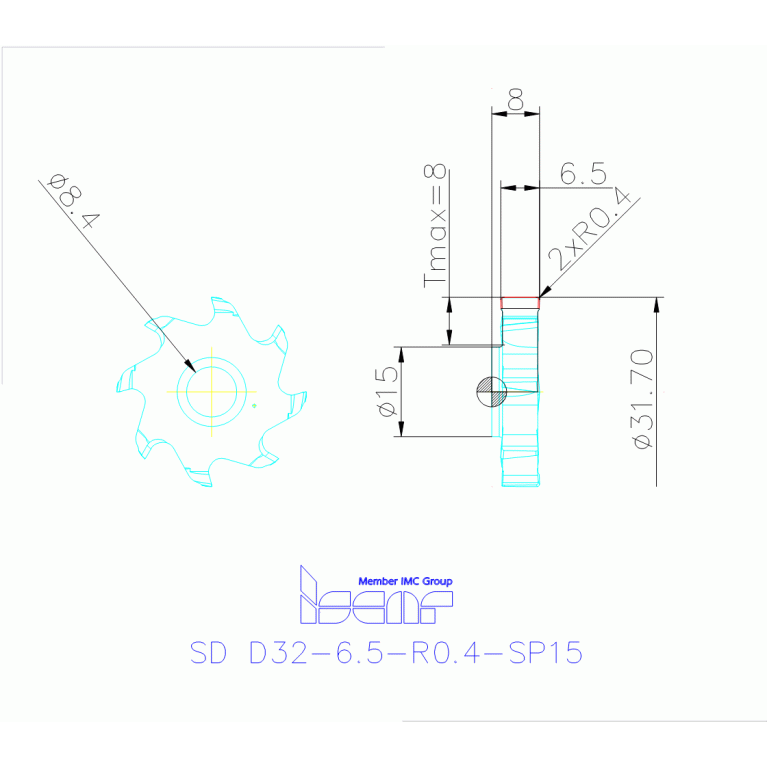 SD D32-6.5-R0.4-SP15 IC908