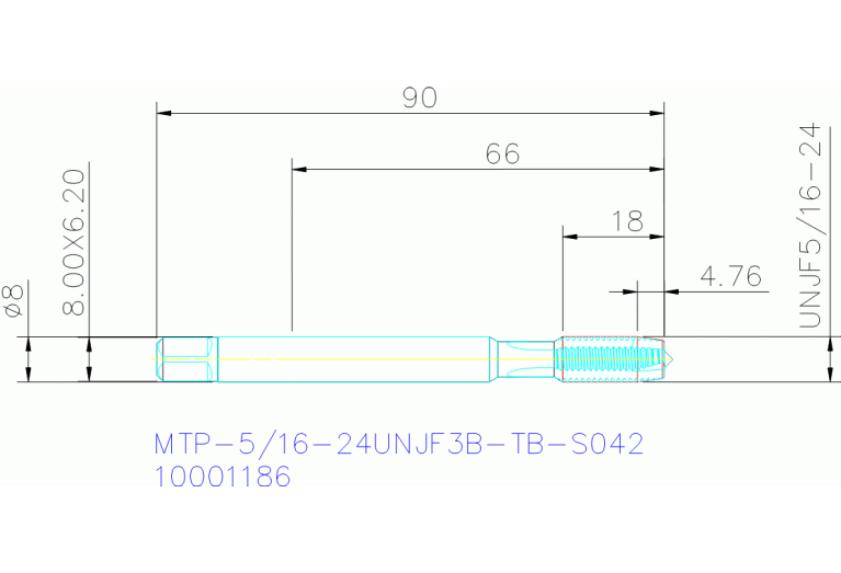 MTP-5/16-24UNJF3B-TB-S042