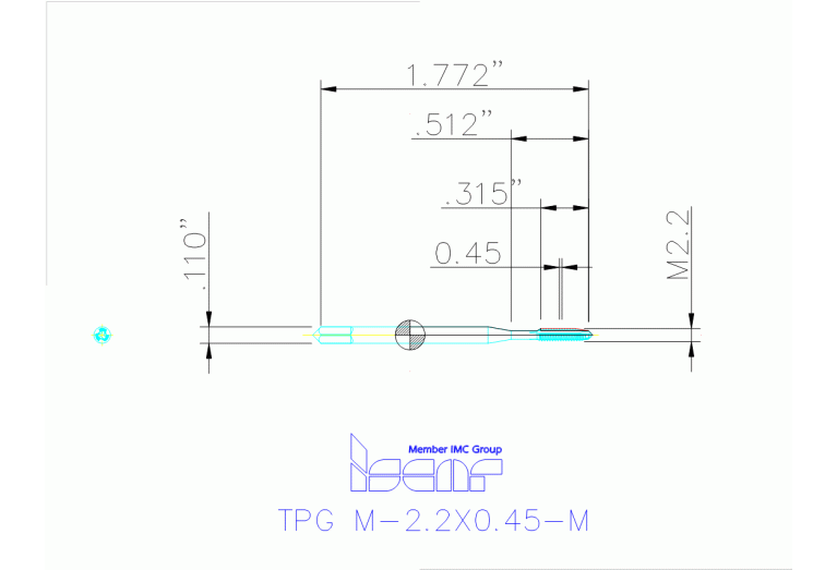 TPG M-2.2X0.45-M HEST