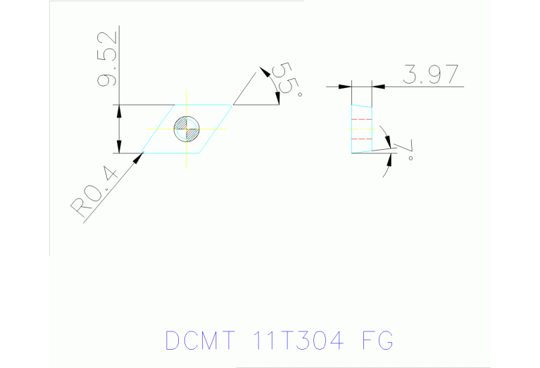 DCMT 11T304 FG PV3010