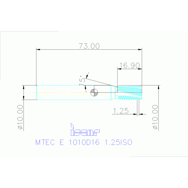 MTEC E 1010D16 1.25ISO IC908