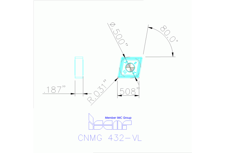 CNMG 120408-VL IC804