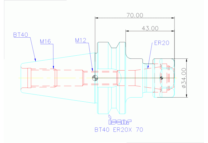 BT40 ER20X 70