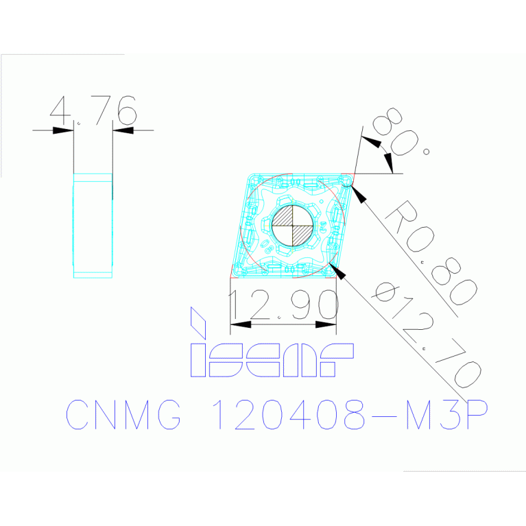 CNMG 120408-M3P IC807
