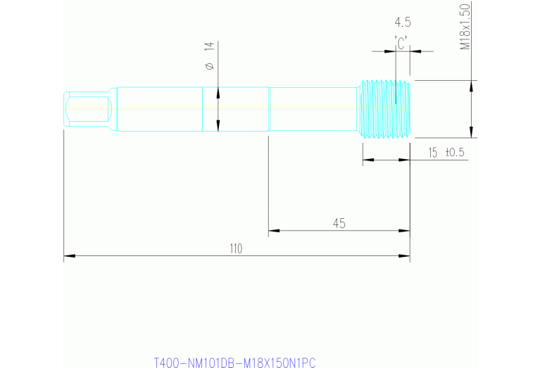 T400-NM101DB-M18X150N1PC
