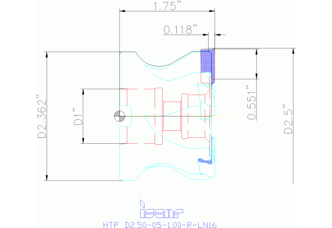 HTP D2.50-05-1.00-R-LN16