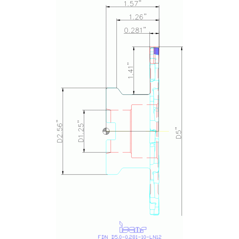 FDN D5.0-0.281-10-LN12