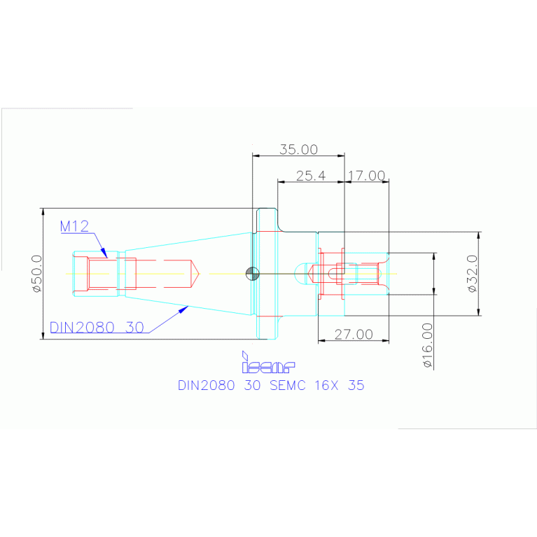 DIN2080 30 SEMC 16X 35