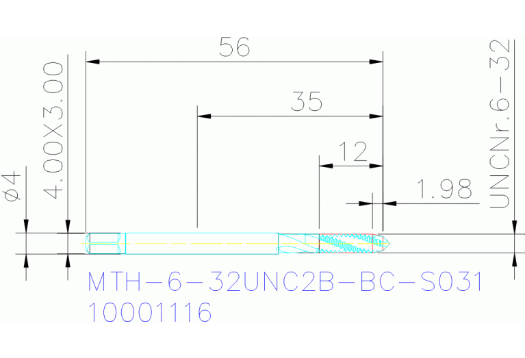MTH-6-32UNC2B-BC-S031