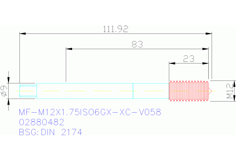 MF-M12X1.75ISO6GX-XC-V058