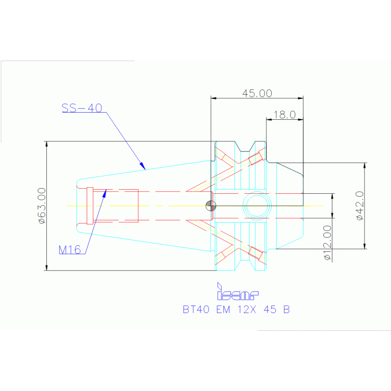 BT40 EM 12X 45 B