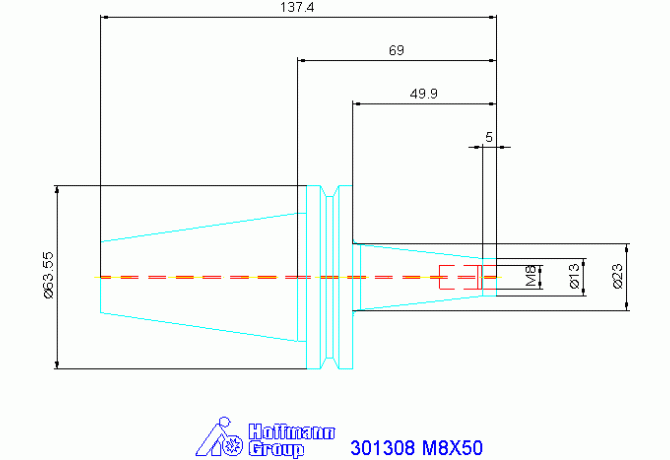 301308 M8X50