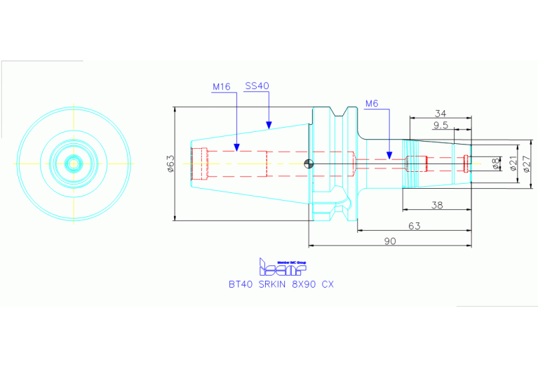 BT40 SRKIN 8X90 CX