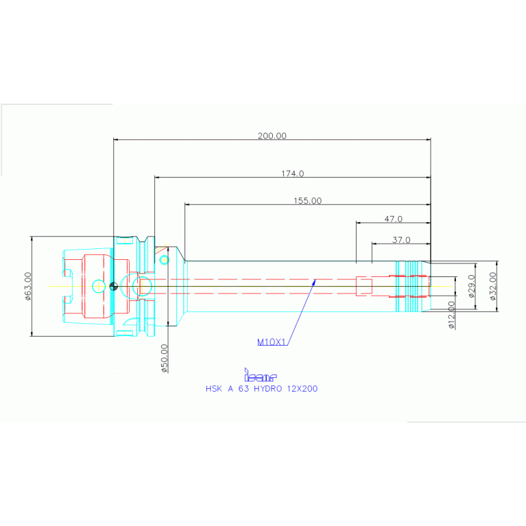 HSK A63 HYDRO 12X200