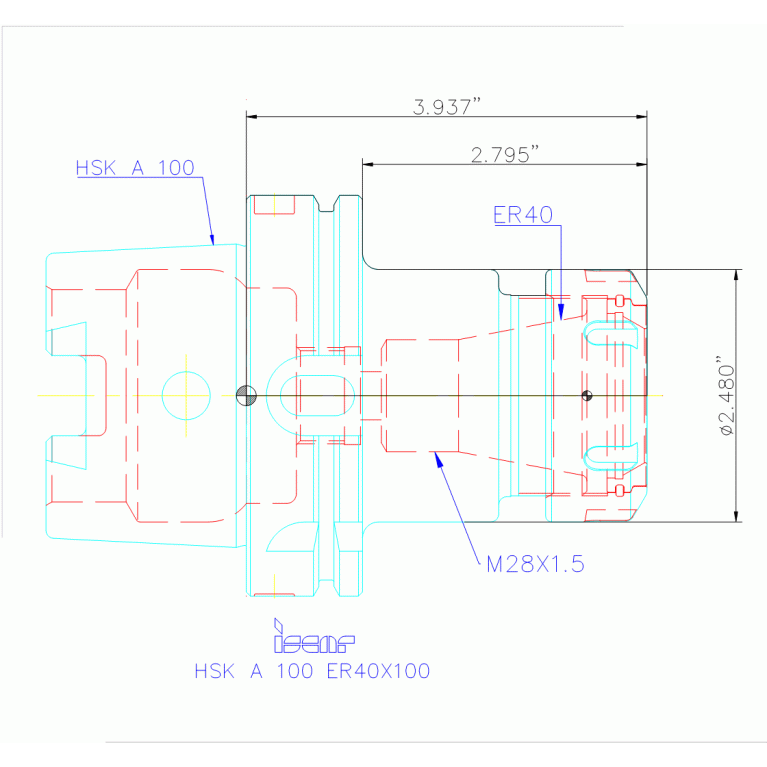HSK A100 ER40X100