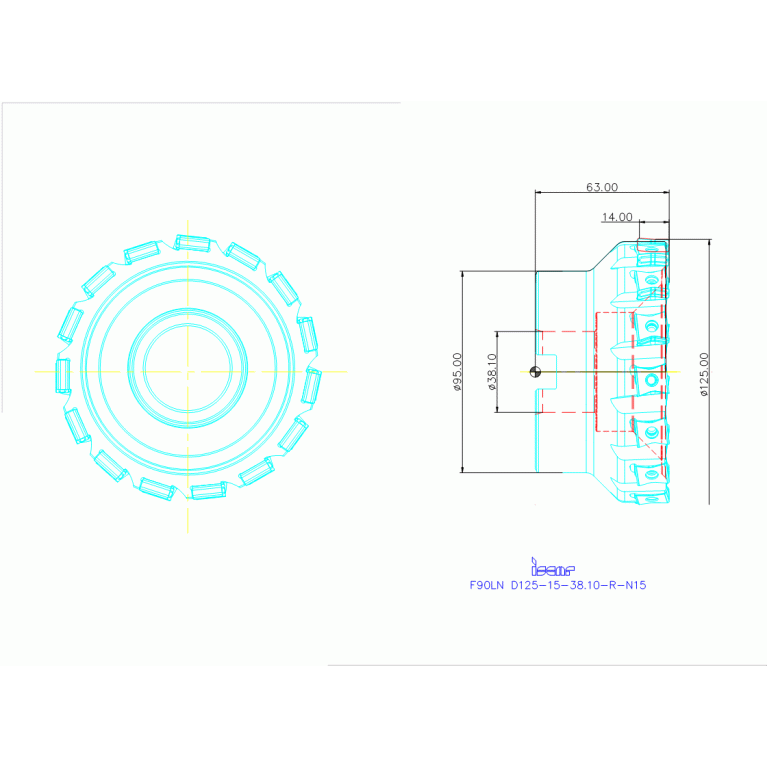 F90LN D125-15-38.10-R-N15