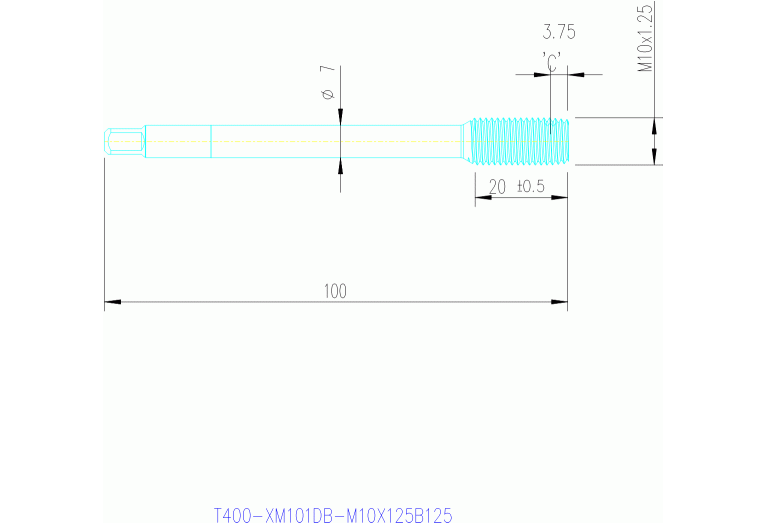 T400-XM101DB-M10X125B125