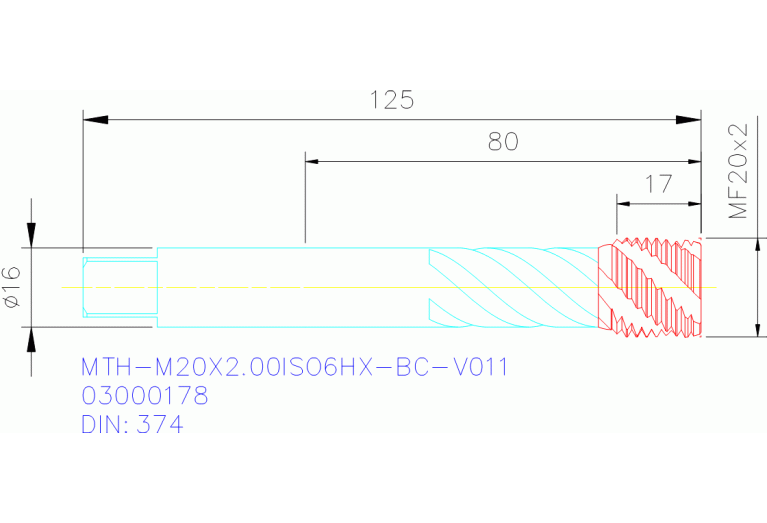 MTH-M20X2.00ISO6HX-BC-V011