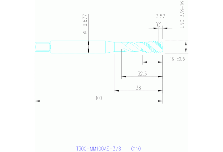 T300-MM100AE-3/8 C110