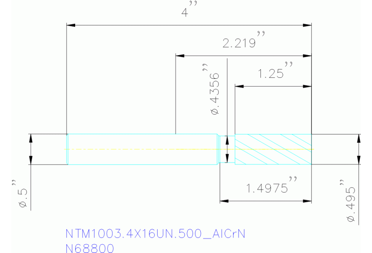 NTM1003/4X16UN.500 ALCRN